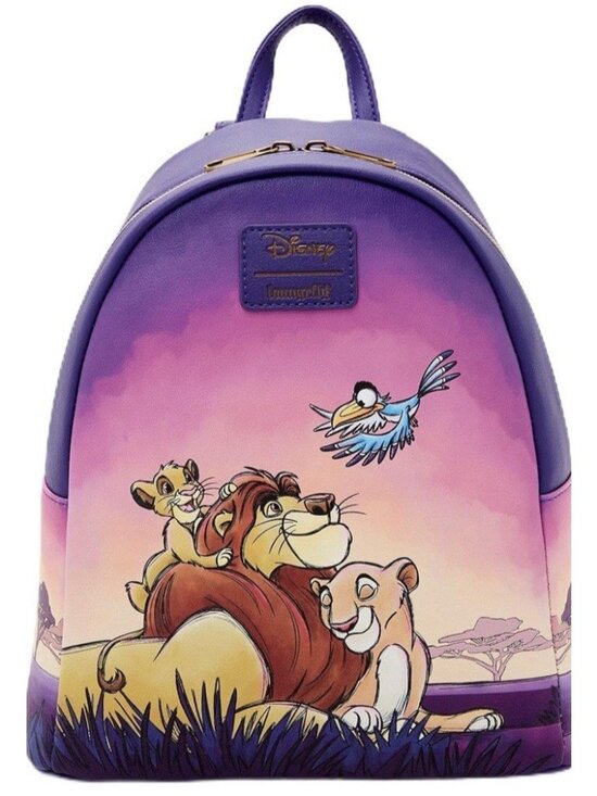 Loungefly Disney Lion King Family Mufasa Simba Sarabi Zazu Ombre Backpack NWT main image 6